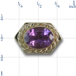 gwsl466 Amethyst Bracelet Slide 